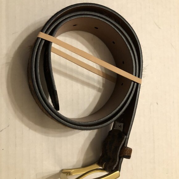 J.crew women's new brown leather belt  size: S  width: 1 3/8"  LENGTH: 40" - Picture 3 of 7